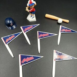 Cleveland Indians Baseball Party Cake Decoration 90s Flags Hat Wilton Vintage